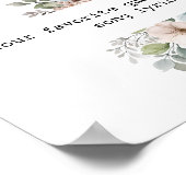 Poster Créez votre propre devis personnalisé Floral Aquar (Coin)