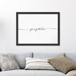 Poster Créez votre propre devis personnalisé minimaliste<br><div class="desc">Créez votre propre devis personnalisé murale avec votre dicton inspirant préféré,  paroles de chansons,  vers de la bible ou texte personnalisé en typographie de script minimaliste.</div>