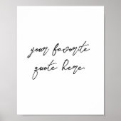 Poster Créez votre propre devis personnalisé Script éléga (Devant)