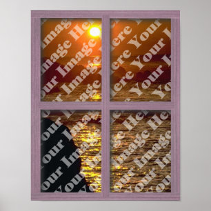 Poster Créez votre propre fenêtre avec un cadre de pannea