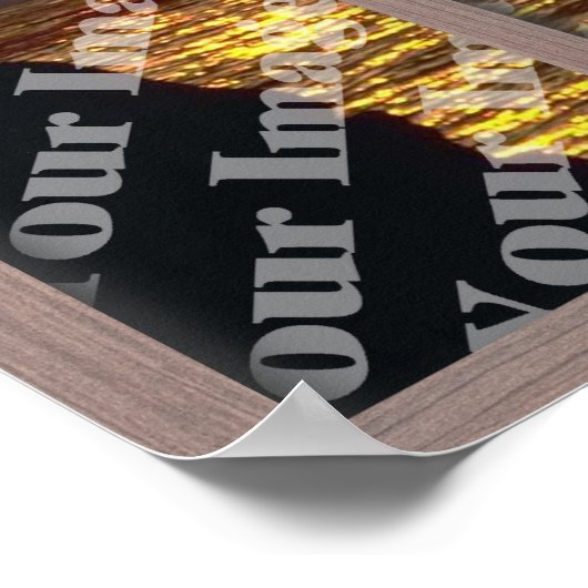 Poster Créez Votre Propre Fenêtre Avec Un Cadre En Bois B (Coin)