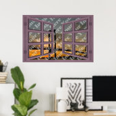 Poster Créez Votre Propre Fenêtre Ouverte En Bois Rose 6  (Bureau à domicile)