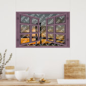 Poster Créez Votre Propre Fenêtre Ouverte En Bois Rose 6  (Cuisine)