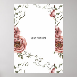 Poster Créez votre propre floral