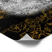 Poster Créez votre propre frontière de photo Gold Floral  (Coin)