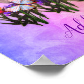 Poster Créez Votre Propre Imaginaire Unicorne Et Papillon (Coin)