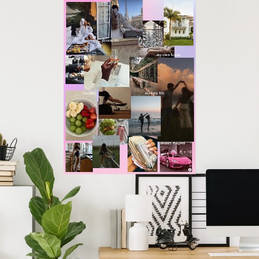 Poster Créez votre propre manifeste Vision Board (Bureau à domicile)
