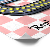 Poster Créez votre propre menu Retro 50 personnalisé (Coin)