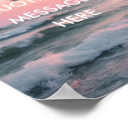 Poster Créez votre propre motivation - Citation Ocean Sun (Coin)