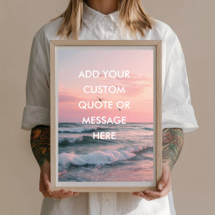 Poster Créez votre propre motivation - Citation Ocean Sun