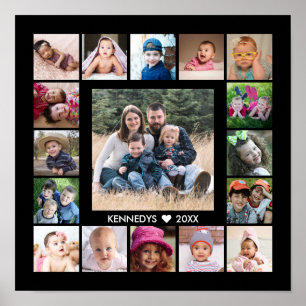 Poster Créez Votre Propre Nom de Famille 17 Collage Photo