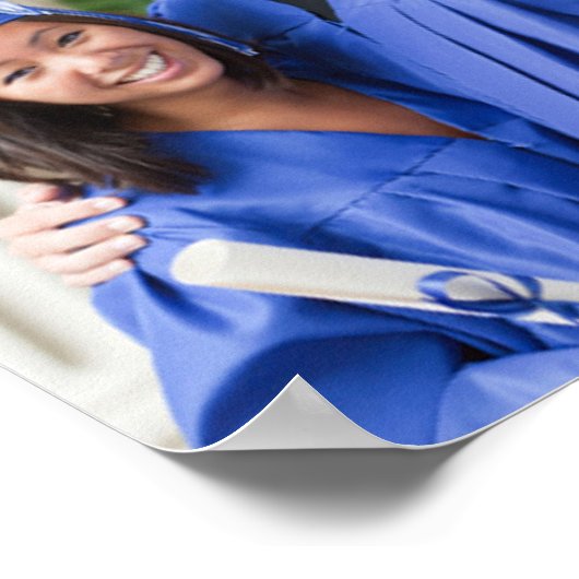 Poster Créez votre propre photo de diplôme encadrée (Coin)