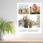 Poster Créez votre propre photo et devis 3 personnalisés