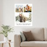 Poster Créez votre propre photo et devis 3 personnalisés<br><div class="desc">Créez votre propre photo personnalisée et citez l'illustration murale. Comprend trois de vos photos et du texte personnalisé dans la typographie minimaliste de la machine à écrire.</div>