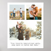 Poster Créez votre propre photo et devis 3 personnalisés (Devant)