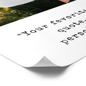 Poster Créez votre propre photo personnalisée et un devis (Coin)