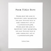 Poster Créez votre propre poème (Devant)