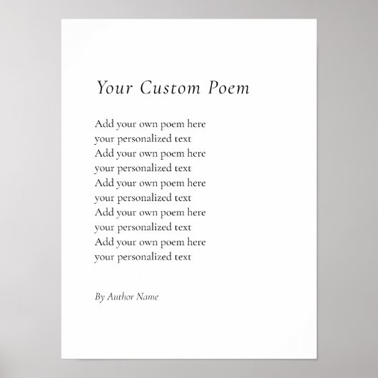 Poster Créez votre propre poème (Devant)