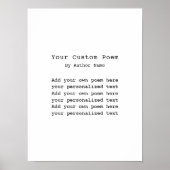 Poster Créez votre propre poème (Devant)