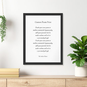 Poster Créez votre propre poème personnalisé