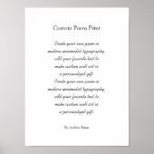 Poster Créez votre propre poème personnalisé (Devant)