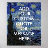 Poster Créez votre propre soumission Van Gogh Starry Nigh (Devant)