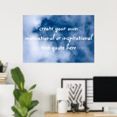 Poster Créez votre propre texte de motivation (Bureau à domicile)