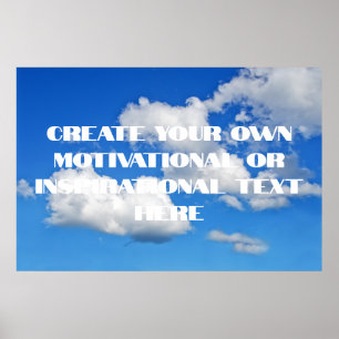 Poster créez votre propre texte motivant ou inspirant