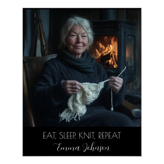 Poster Créez votre propre texte photo et votre nom (Devant)