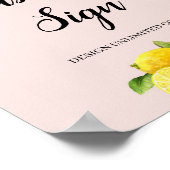 Poster Créez-vous citron citron signe personnalisé 8x10 (Coin)