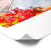 Poster Crema Italie Voyage Aquarelle main tirée (Coin)