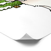 Poster Crème Anglaise Golden Retriever En Hiver & Arbres (Coin)