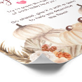 Poster Crème blanche Citrouille Floral Guess the Baby Foo (Coin)