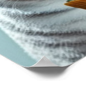 Poster Crème bleue glace King Chat avec Gold Cone Wall Ar (Coin)