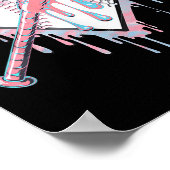 Poster Crème de baseball Cream Dripping Baseball Home Pla (Coin)