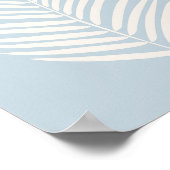 Poster Crème de feuille de palmier et bleu clair (Coin)