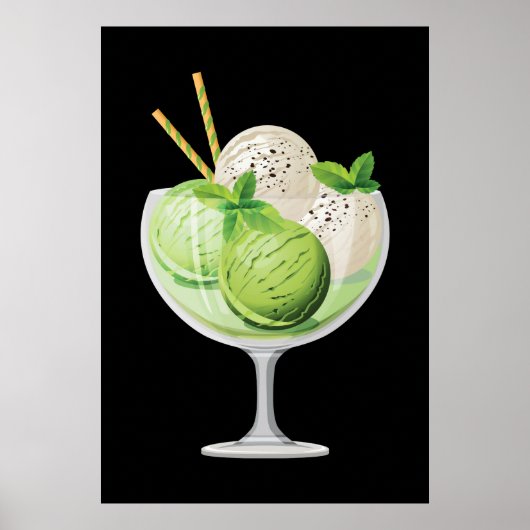 Poster Crème de glace à la menthe (Devant)