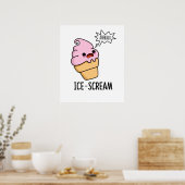 Poster Crème de glace amusante Crème de glace Cone Pun (Cuisine)