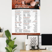 Poster Crème de glace au chocolat, Parfum de crème glacée (Bureau à domicile)