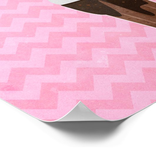 Poster Crème de glace au chocolat rétro Shake (Coin)