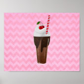 Poster Crème de glace au chocolat rétro Shake (Devant)