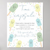 Poster Crème de glace cône Scoop Anniversaire Fête Heure  (Devant)