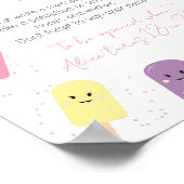 Poster Crème de glace cône Scoop Anniversaire Fête Heure  (Coin)