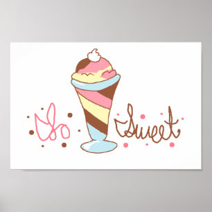 Poster Crème de glace sucrée