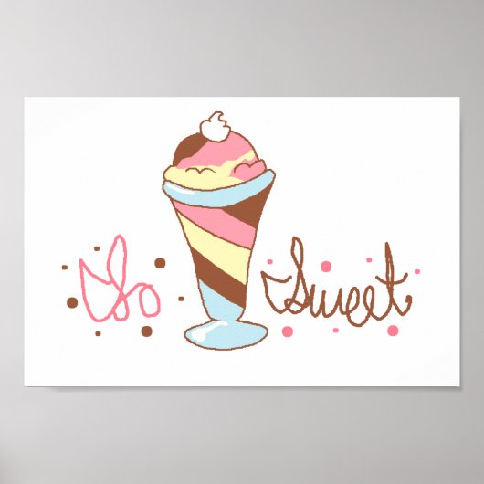 Poster Crème de glace sucrée (Devant)