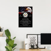Poster Crème de VÉTÉRAN militaire des États-Unis (Bureau à domicile)