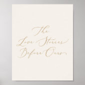 Poster Crème dorée délicate Les histoires d'amour avant l (Devant)