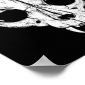 Poster Crème Éffrayant Chat Feline Skull Skeleton Hallowe (Coin)