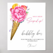 Poster crème glacée aquarelle - barre mousseuse (Devant)