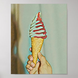 Poster Crème glacée au chocolat